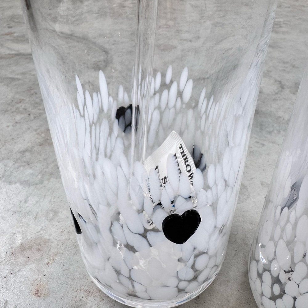 NWT Set of 2 Glass Icon Large Glass Tumblers wood Lid and Glass Straw 7”H x 3”W - Picture 3 of 10